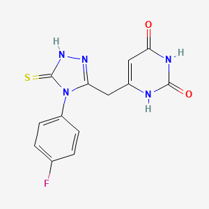 6-[[4-(4-fluorophenyl)-5-sulfanylidene-1H-1,2,4-triazol-3-yl]methyl]-1H-pyrimidine-2,4-dione