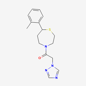 1-(7-(o-tolyl)-1,4-thiazepan-4-yl)-2-(1H-1,2,4-triazol-1-yl)ethanone