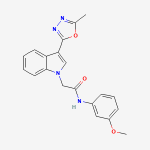 N-(3-methoxyphenyl)-2-(3-(5-methyl-1,3,4-oxadiazol-2-yl)-1H-indol-1-yl)acetamide