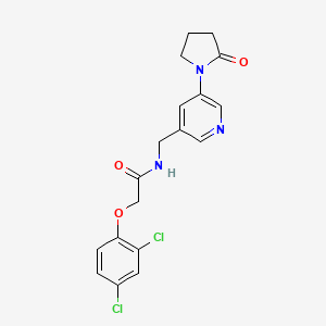 2-(2,4-dichlorophenoxy)-N-((5-(2-oxopyrrolidin-1-yl)pyridin-3-yl)methyl)acetamide