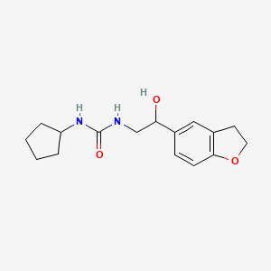 molecular formula C16H22N2O3 B2487537 1-cyclopentyl-3-[2-(2,3-dihydro-1-benzofuran-5-yl)-2-hydroxyethyl]urea CAS No. 1706041-19-1