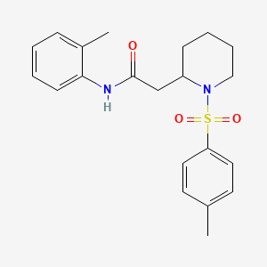 molecular formula C21H26N2O3S B2487541 N-(o-tolyl)-2-(1-tosylpiperidin-2-yl)acetamide CAS No. 941910-64-1