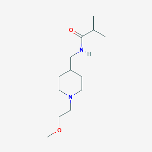 molecular formula C13H26N2O2 B2487552 N-{[1-(2-methoxyethyl)piperidin-4-yl]methyl}-2-methylpropanamide CAS No. 954019-32-0