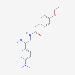 molecular formula C22H31N3O2 B2487563 N-[2-(dimethylamino)-2-[4-(dimethylamino)phenyl]ethyl]-2-(4-ethoxyphenyl)acetamide CAS No. 946217-53-4
