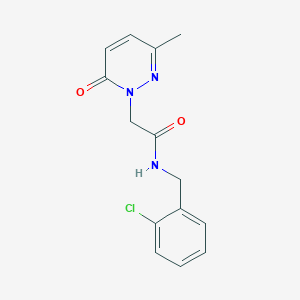 molecular formula C14H14ClN3O2 B2487578 N-(2-chlorobenzyl)-2-(3-methyl-6-oxopyridazin-1(6H)-yl)acetamide CAS No. 1235356-79-2