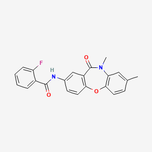 N-(8,10-dimethyl-11-oxo-10,11-dihydrodibenzo[b,f][1,4]oxazepin-2-yl)-2-fluorobenzamide