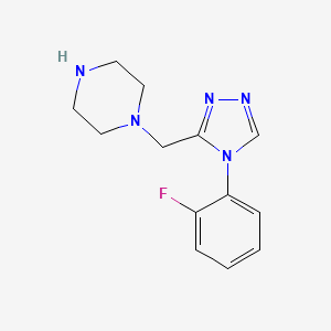 B2487589 1-{[4-(2-fluorophenyl)-4H-1,2,4-triazol-3-yl]methyl}piperazine CAS No. 1551867-45-8