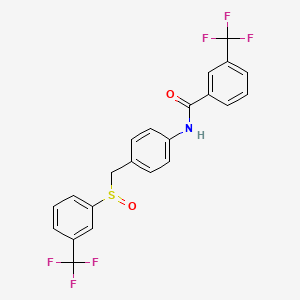 3-(trifluoromethyl)-N-[4-[[3-(trifluoromethyl)phenyl]sulfinylmethyl]phenyl]benzamide