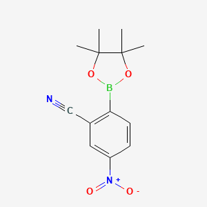 5-Nitro-2-(tetramethyl-1,3,2-dioxaborolan-2-yl)benzonitrile