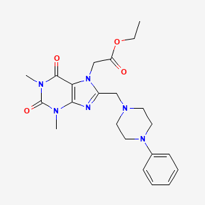 Ethyl 2-[1,3-dimethyl-2,6-dioxo-8-[(4-phenylpiperazin-1-yl)methyl]purin-7-yl]acetate