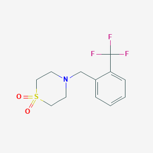 4-[2-(Trifluoromethyl)benzyl]-1lambda~6~,4-thiazinane-1,1-dione