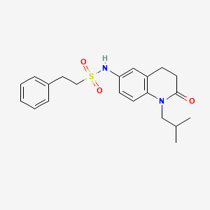 N-(1-isobutyl-2-oxo-1,2,3,4-tetrahydroquinolin-6-yl)-2-phenylethanesulfonamide
