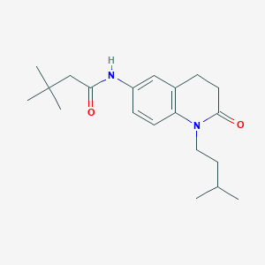 N-(1-isopentyl-2-oxo-1,2,3,4-tetrahydroquinolin-6-yl)-3,3-dimethylbutanamide