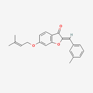 (Z)-2-(3-methylbenzylidene)-6-((3-methylbut-2-en-1-yl)oxy)benzofuran-3(2H)-one