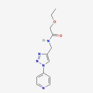 molecular formula C12H15N5O2 B2487623 2-ethoxy-N-((1-(pyridin-4-yl)-1H-1,2,3-triazol-4-yl)methyl)acetamide CAS No. 2034332-34-6