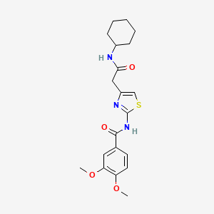 N-(4-(2-(cyclohexylamino)-2-oxoethyl)thiazol-2-yl)-3,4-dimethoxybenzamide