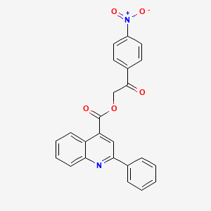2-(4-Nitrophenyl)-2-oxoethyl 2-phenylquinoline-4-carboxylate