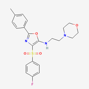 4-((4-fluorophenyl)sulfonyl)-N-(2-morpholinoethyl)-2-(p-tolyl)oxazol-5-amine