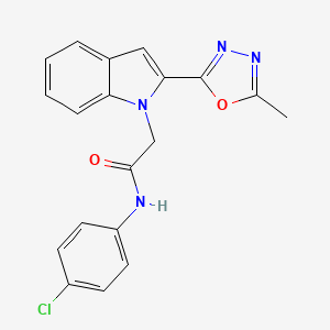 N-(4-chlorophenyl)-2-[2-(5-methyl-1,3,4-oxadiazol-2-yl)-1H-indol-1-yl]acetamide