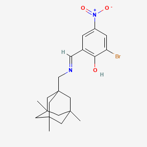 2-bromo-4-nitro-6-((Z)-((((3r,5r,7r)-3,5,7-trimethyladamantan-1-yl)methyl)imino)methyl)phenol