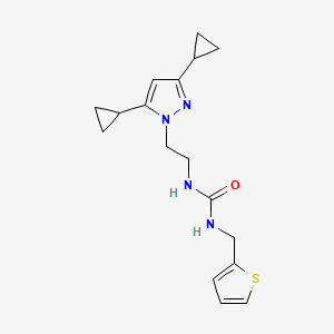 1-(2-(3,5-dicyclopropyl-1H-pyrazol-1-yl)ethyl)-3-(thiophen-2-ylmethyl)urea
