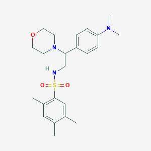 N-(2-(4-(dimethylamino)phenyl)-2-morpholinoethyl)-2,4,5-trimethylbenzenesulfonamide