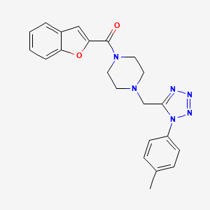 benzofuran-2-yl(4-((1-(p-tolyl)-1H-tetrazol-5-yl)methyl)piperazin-1-yl)methanone