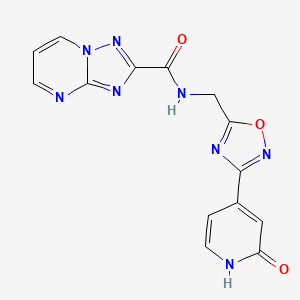 N-((3-(2-oxo-1,2-dihydropyridin-4-yl)-1,2,4-oxadiazol-5-yl)methyl)-[1,2,4]triazolo[1,5-a]pyrimidine-2-carboxamide