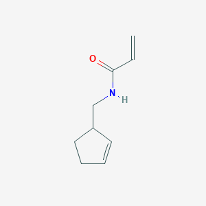 molecular formula C9H13NO B2487665 N-(Cyclopent-2-en-1-ylmethyl)prop-2-enamide CAS No. 2224364-56-9