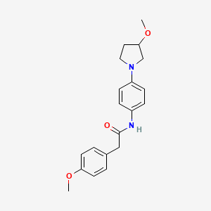 2-(4-methoxyphenyl)-N-(4-(3-methoxypyrrolidin-1-yl)phenyl)acetamide