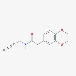 molecular formula C13H13NO3 B2487680 2-(2,3-dihydro-1,4-benzodioxin-6-yl)-N-prop-2-ynylacetamide CAS No. 1060988-97-7