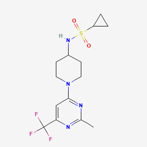 N-(1-(2-methyl-6-(trifluoromethyl)pyrimidin-4-yl)piperidin-4-yl)cyclopropanesulfonamide