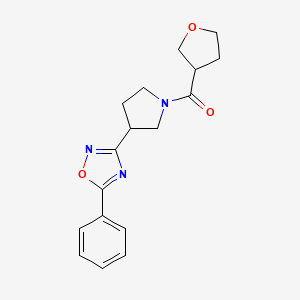 (3-(5-Phenyl-1,2,4-oxadiazol-3-yl)pyrrolidin-1-yl)(tetrahydrofuran-3-yl)methanone