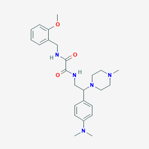 molecular formula C25H35N5O3 B2487714 N'-{2-[4-(dimethylamino)phenyl]-2-(4-methylpiperazin-1-yl)ethyl}-N-[(2-methoxyphenyl)methyl]ethanediamide CAS No. 941995-26-2
