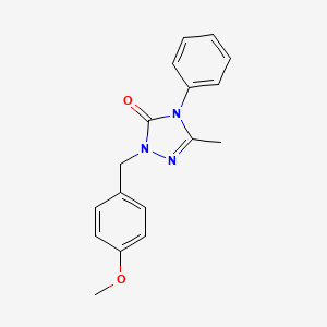 molecular formula C17H17N3O2 B2487722 2-(4-methoxybenzyl)-5-methyl-4-phenyl-2,4-dihydro-3H-1,2,4-triazol-3-one CAS No. 861206-01-1