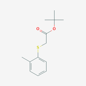 molecular formula C13H18O2S B2487723 Tert-butyl 2-(2-methylphenyl)sulfanylacetate CAS No. 1467291-72-0