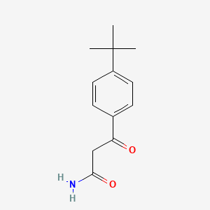 molecular formula C13H17NO2 B2487749 3-[4-(tert-butyl)phenyl]-3-oxopropanamide CAS No. 671191-94-9
