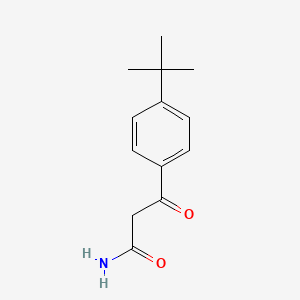 molecular formula C13H17NO2 B2487749 3-(4-Tert-butylphenyl)-3-oxopropanamide CAS No. 671191-94-9