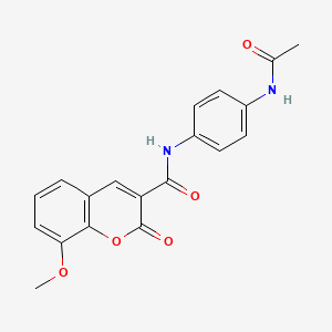 molecular formula C19H16N2O5 B2487757 N-(4-acetamidophenyl)-8-methoxy-2-oxo-2H-chromene-3-carboxamide CAS No. 325802-79-7