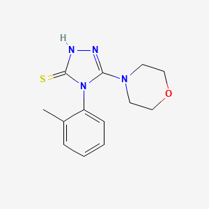 molecular formula C13H16N4OS B2487761 4-(2-methylphenyl)-5-(morpholin-4-yl)-4H-1,2,4-triazole-3-thiol CAS No. 847744-14-3