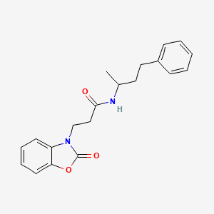 molecular formula C20H22N2O3 B2487765 3-(2-oxobenzo[d]oxazol-3(2H)-yl)-N-(4-phenylbutan-2-yl)propanamide CAS No. 853751-88-9