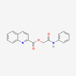 molecular formula C18H14N2O3 B2487766 2-氧代-2-(苯基氨基)乙基喹啉-2-甲酸酯 CAS No. 749894-98-2
