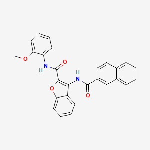 molecular formula C27H20N2O4 B2487767 3-(2-naphthamido)-N-(2-methoxyphenyl)benzofuran-2-carboxamide CAS No. 887892-04-8
