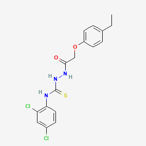 molecular formula C17H17Cl2N3O2S B2487772 1-(2-(4-Ethylphenoxy)acetyl)-4-(2,4-dichlorophenyl)thiosemicarbazide CAS No. 889593-61-7