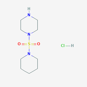 molecular formula C9H20ClN3O2S B2487778 4-(Piperizin-1-ylsulfonyl)piperidine hydrochloride CAS No. 1365988-25-5