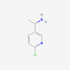 molecular formula C7H9ClN2 B2487797 (1S)-1-(6-Chloro(3-pyridyl))ethylamine CAS No. 579515-26-7