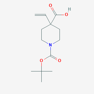 molecular formula C13H21NO4 B2487798 4-Ethenyl-1-[(2-methylpropan-2-yl)oxycarbonyl]piperidine-4-carboxylic acid CAS No. 1082207-48-4