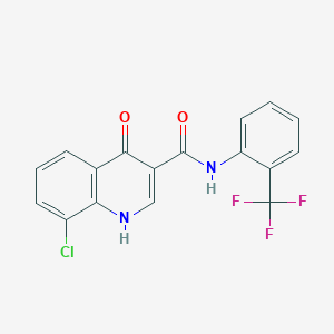 8-chloro-4-hydroxy-N-(2-(trifluoromethyl)phenyl)quinoline-3-carboxamide