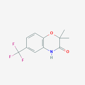 molecular formula C11H10F3NO2 B2487807 2,2-Dimethyl-6-(trifluoromethyl)-2H-benzo[b][1,4]oxazin-3(4H)-one CAS No. 1517344-87-4