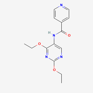 molecular formula C14H16N4O3 B2487814 N-(2,4-DIETHOXYPYRIMIDIN-5-YL)PYRIDINE-4-CARBOXAMIDE CAS No. 1448125-71-0